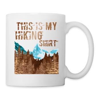 Hiking in the woods - My Hiking Shirt Vintage - Mug - white - Right