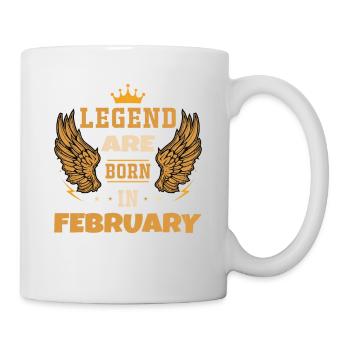 Die im Februar geborene Legende Geburtstagsgeschenk - Tasse - Weiß - Rechts