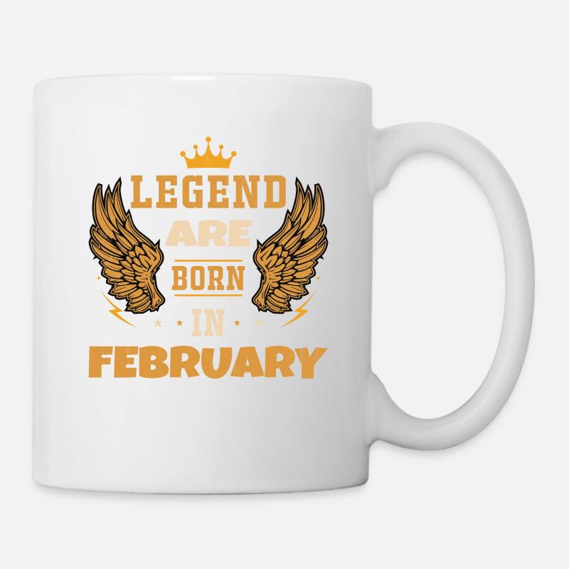 La Légende Née En Février Cadeau D'anniversaire - Mug blanc - blanc