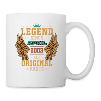 légende depuis avril 2003 cadeau d'anniversaire - Mug blanc - blanc - Droite