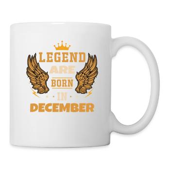 Die im Dezember geborene Legende Geburtstagsgeschenk - Tasse - Weiß - Rechts