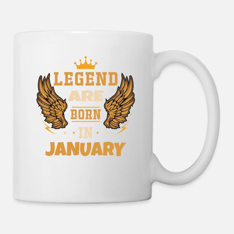 Die im Januar geborene Legende Geburtstagsgeschenk - Tasse - Weiß
