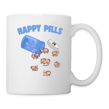 Happy Pills Axolotls Lustige Axolotl Liebhaber Humor Wortspiel - Tasse - Weiß - Rechts
