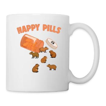 Pilules heureuses Capybara Drôle Capibara Amour - Mug blanc - blanc - Droite