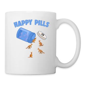 Happy Pills Wallabies Funny Wallaby Lover Humor - Mug - white - Right