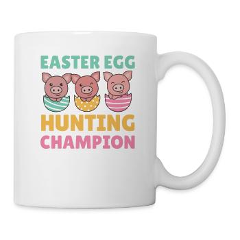 cochons doux à Pâques avec œufs de Pâques porc - Mug blanc - blanc - Droite