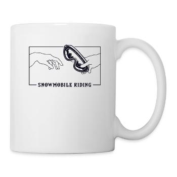 Michelangelo Creation of Adam Snowmobile Driver - Mug - white - Right