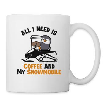 Le café et mon conducteur de motoneige - Mug blanc - blanc - Droite