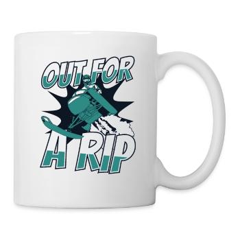 À la recherche d’une motoneige Rip Motoneige Conducteurs de motoneige - Mug blanc - blanc - Droite