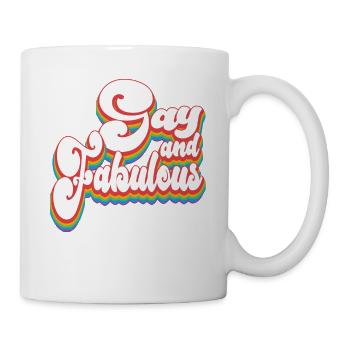 Gay and Fabulous - Pride Month LGBTQ Parade - Mug - white - Right