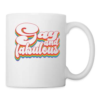 Pride Month LGBTQ Parade - Gay and Fabulous - Mug - white - Right