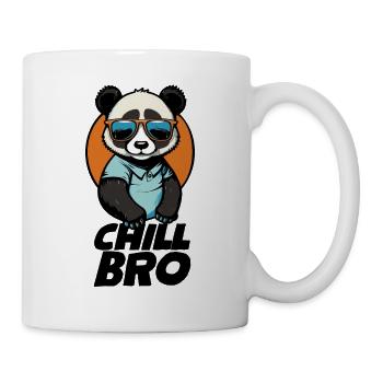 Chill Bro Lustiger Cartoon Panda mit Sonnenbrille - Tasse - Weiß - Rechts