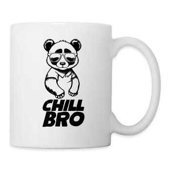 Chill Bro Lustiger Cartoon Panda mit Sonnenbrille - Tasse - Weiß - Rechts