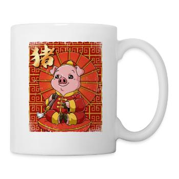 Jahr Des Schweines Mondneujahrsfest Chinesisches - Tasse - Weiß - Rechts