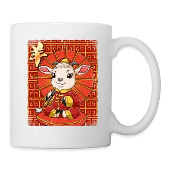 Année de la chèvre Nouvel An lunaire chinois - Mug blanc - blanc - Droite