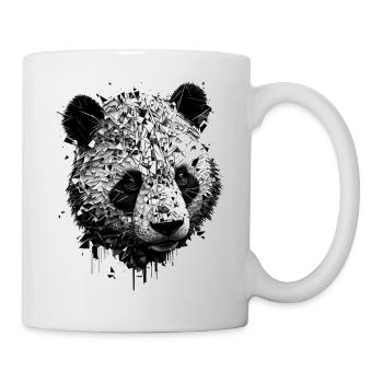Panda Kunst Geschenk Tier Pandabär Kunstwerk - Tasse - Weiß - Rechts