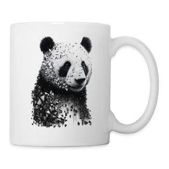 Panda Kunst Geschenk Tier Pandabär Zeichnung Motiv - Tasse - Weiß - Rechts