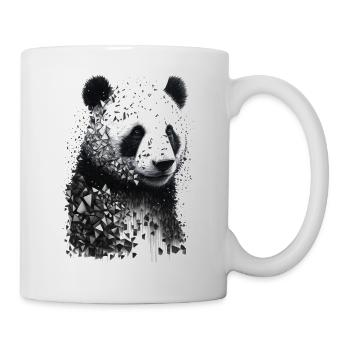 Panda Kunst Geschenk Tier Pandabär Zeichnung Motiv - Tasse - Weiß - Rechts