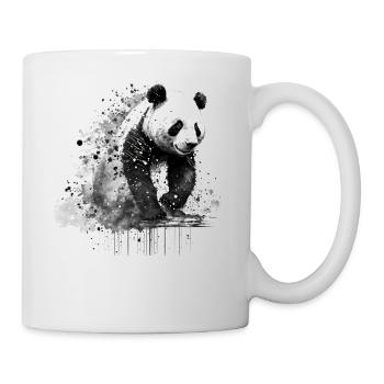 Panda Kunst Geschenk Tier Pandabär Zeichnung Motiv - Tasse - Weiß - Rechts