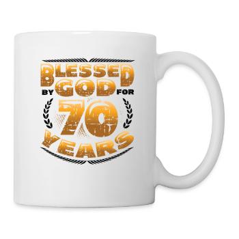 Religious by God for 70 years - Mug - white - Right