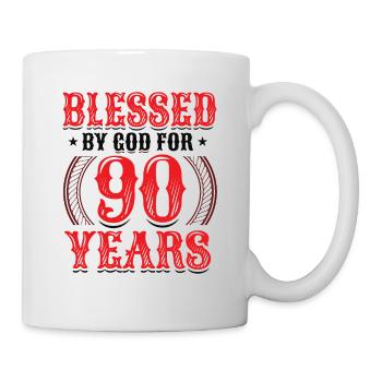 Religious by God for 90 years - Mug - white - Right