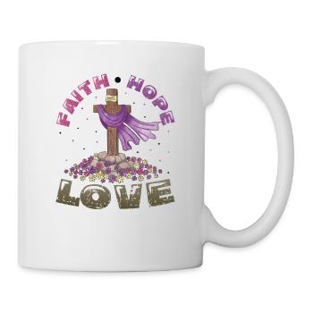 Faith, Hope, Love Church, Religion - Mug - white - Right