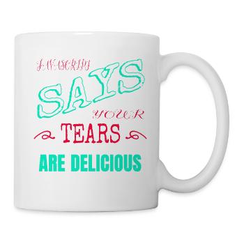 bday pc gift funny sayings joke dads favorite - Tasse - Weiß - Rechts