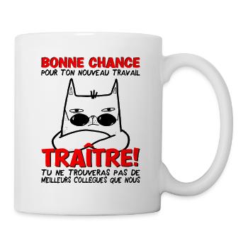 Départ collègue travail nouvel emploi bonne chance - Mug blanc - blanc - Droite