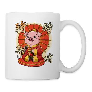 Jahr Des Schweines Mondneujahrsfest Chinesisches - Tasse - Weiß - Rechts
