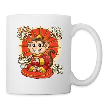 Jahr Des Affen Mondneujahrsfest Chinesisches - Tasse - Weiß - Rechts