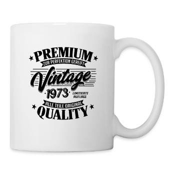 Vintage 1973 Geburtstag Sprüche "Limitierte - Tasse - Weiß - Rechts