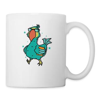 Dodo with a book bird from Mauritius - Mug - white - Right