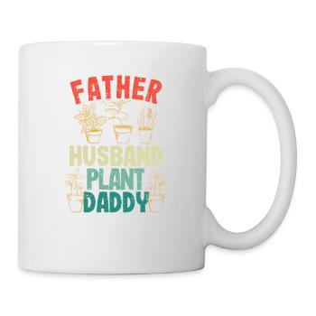 Vater Ehemann Pflanze Papa lustig Landschaft - Tasse - Weiß - Rechts