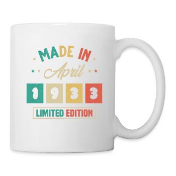 Vintage Nées En Avril 1933 Cadeau D'anniversaire - Mug blanc - blanc - Droite