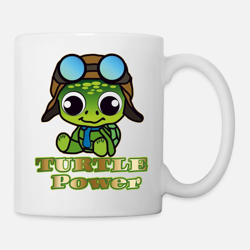 Turtle Power - Tasse - Weiß