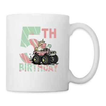 Girl's birthday 5 years I am already 5 years old - Mug - white - Right