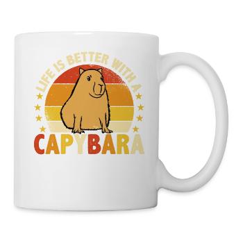 Life Is Better With A Capybara - Tasse - Weiß - Rechts