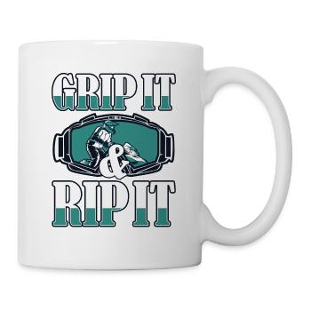 Grip It And Rip It Snow Motorcycle Snowmobile - Mug - white - Right