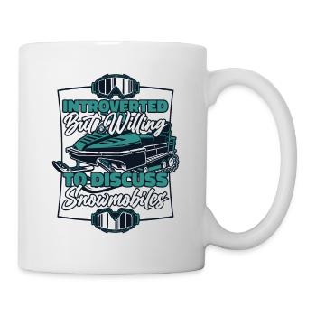 Introverti mais prêt à discuter des motoneiges - Mug blanc - blanc - Droite