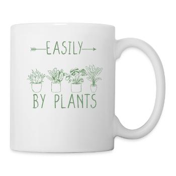 Facilement distrait par le jardinier végétal botanique - Mug blanc - blanc - Droite