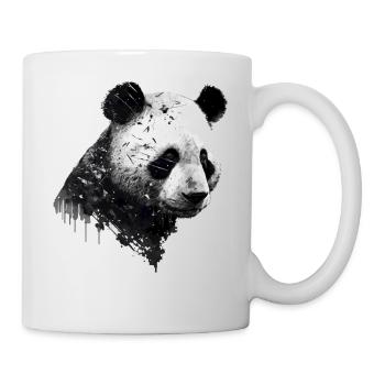 Panda Kunst Geschenk Tier Pandabär Zeichnung Motiv - Tasse - Weiß - Rechts