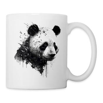 Panda Kunst Geschenk Tier Pandabär Zeichnung Motiv - Tasse - Weiß - Rechts