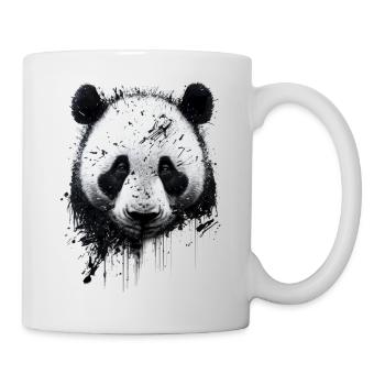 Panda Kunst Geschenk Tier Pandabär Zeichnung Motiv - Tasse - Weiß - Rechts
