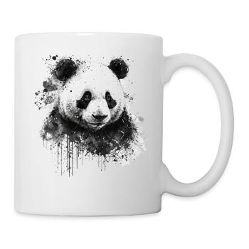 Panda Kunst Geschenk Tier Pandabär Zeichnung Motiv - Tasse - Weiß - Rechts
