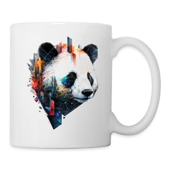 Panda Colorful Architecture Head Gift Animal Panda Bear - Mug - white - Right