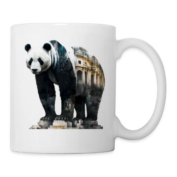 Panda Colorful Architecture Head Gift Animal Panda Bear - Mug - white - Right
