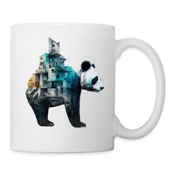 Panda Architecture Colorée Tête Cadeau Animal Panda Ours - Mug blanc - blanc - Droite