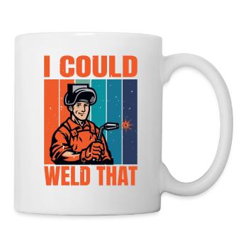 I Could Weld That Funny Vintage Welder Gifts - Mug - white - Right