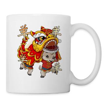 Année de la chèvre Nouvel An lunaire chinois - Mug blanc - blanc - Droite