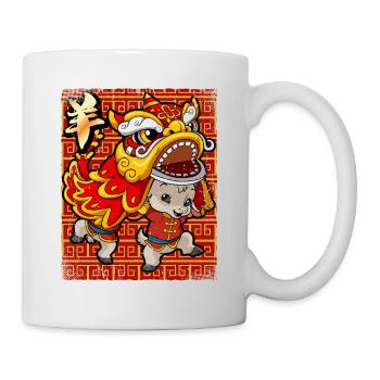 Année de la chèvre Nouvel An lunaire chinois - Mug blanc - blanc - Droite